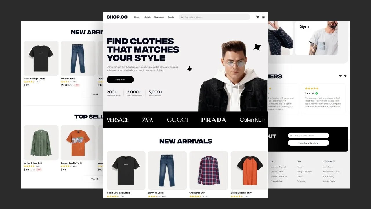 🚀 Shop Co – Next.js Ecommerce Website Design | Modern UI with Tailwind CSS