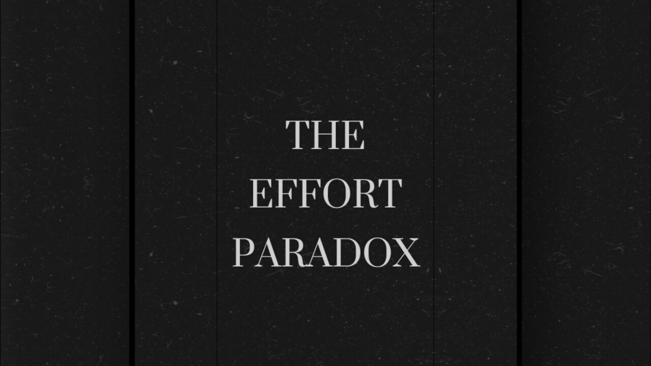 🔥 The Effort Paradox: Why Working HARDER Won’t Make You More Successful