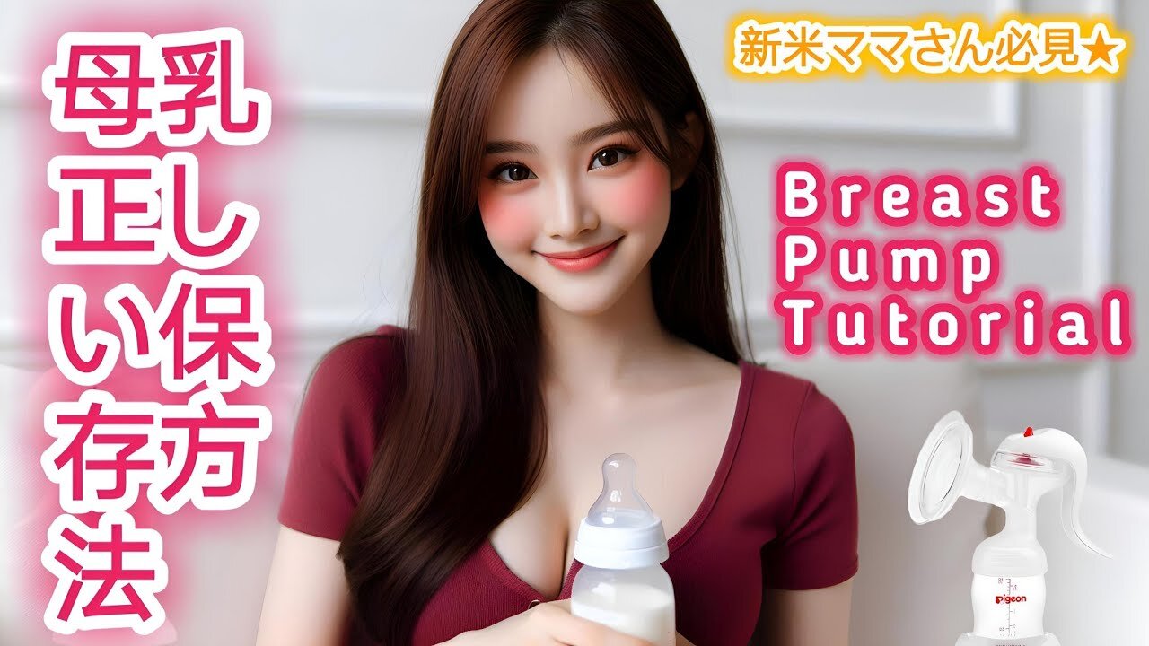 【4K】【Pigeon_ピジョン手動搾乳器】簡単！初心者向け搾乳器の使い方講座 _ Breast Pump Tutorial