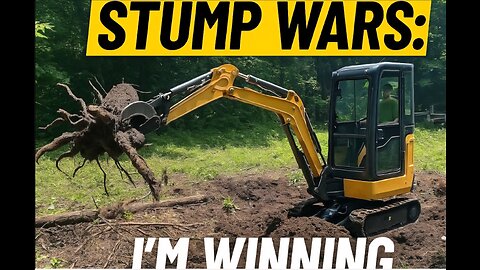 Chinese mini excavator stumps, brush – Just Another Day at the property