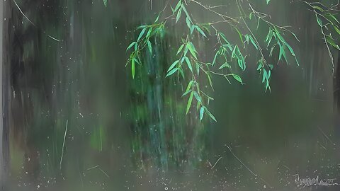Falling into Deep Sleep Instantly with Forest Beautiful Heavy Rain - Thunder at Night - RainForest