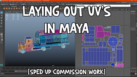 Laying Out UV's in Maya - Sped Up Commission Work