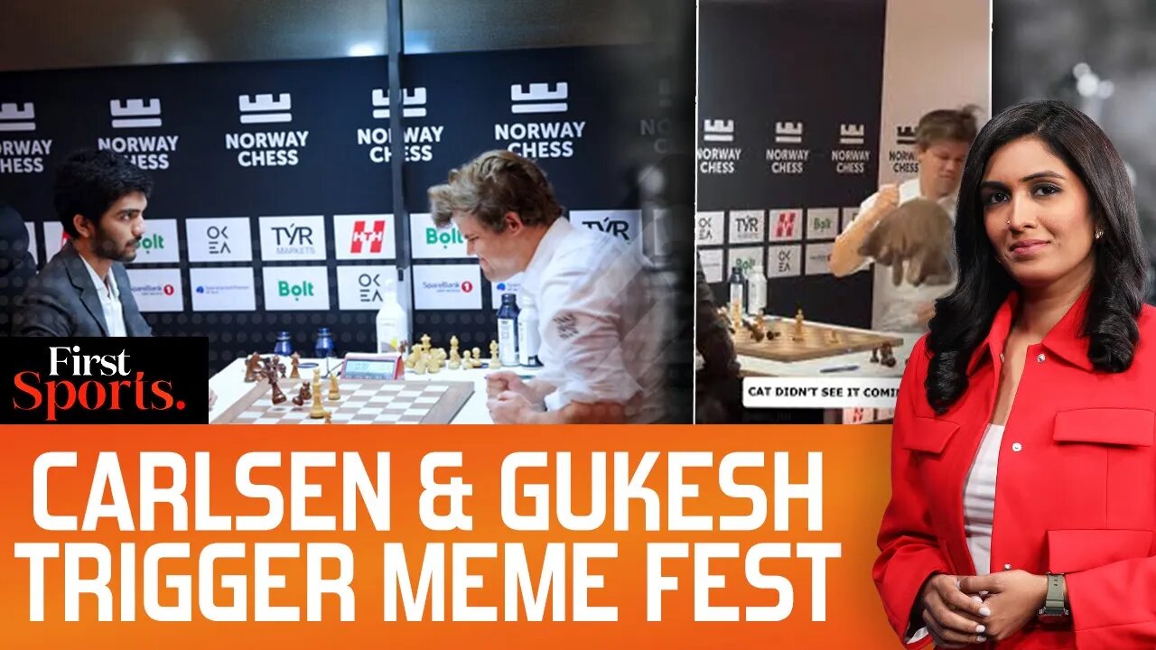 Carlsen_s Table Slam Triggers Meme Fest_ Gukesh Joins In _ First Sports With Rupha Ramani _ N18G