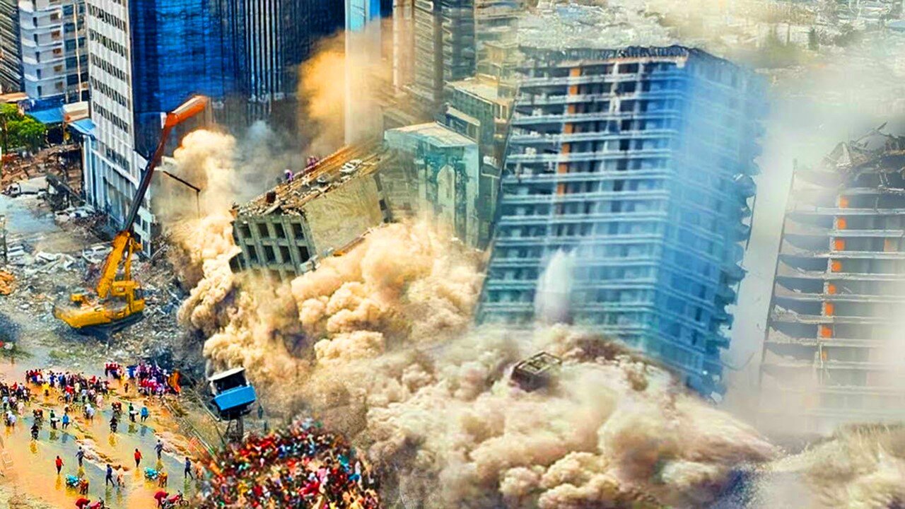 SCARY 7.7 Myanmar/Thailand Earthquake Videos, Tower Collapse Analysis