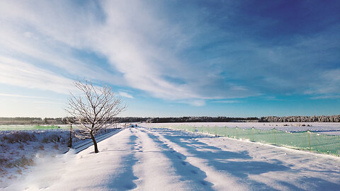 In Deep Snow To The Poet's Lost Town - ASMR Winter Walk In Deep Snow