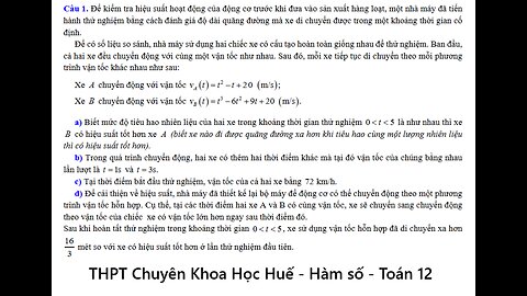 THPT chuyên Khoa học Huế: Để kiểm tra hiệu suất hoạt động của động cơ trước