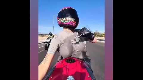 beautiful girl and sport bike 🥰😘🥰😘🥰😘