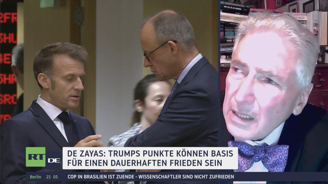 Zwei Friedenspläne, zwei Welten: De Zayas’ scharfe Kritik an Europas Ansatz