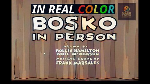 🎤 Bosko in Person (1933) — In Real Color