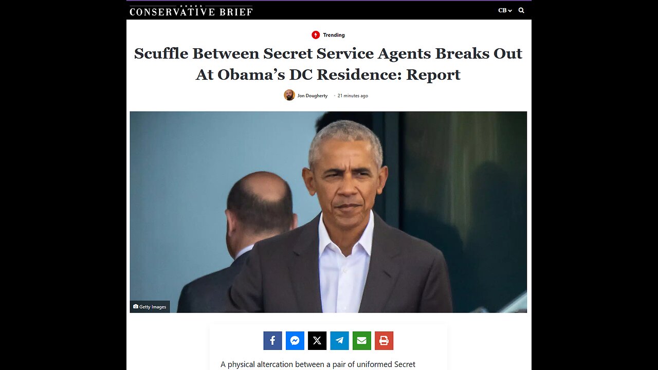 BREAKING NEWS 5-23-25 Secret Service Calls Supervisor to Obama's House