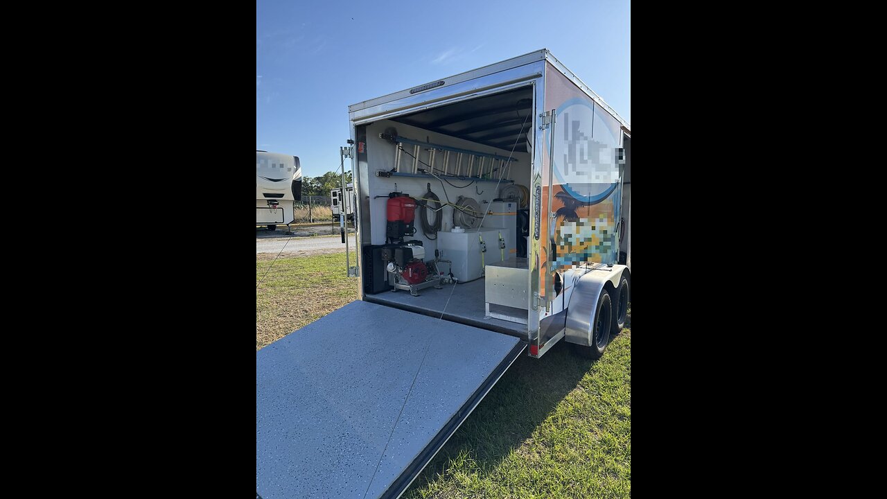 2025 7' x 12' Mobile Auto Detailing/Pressure Washing Trailer for Sale in Florida!