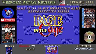 WWF Rage in the Cage | Sega CD | Review/Playthrough | 16-Bit Wrestling Game Retrospective #9 | 🤼🎮
