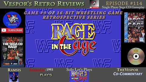 WWF Rage in the Cage | Sega CD | Review/Playthrough | 16-Bit Wrestling Game Retrospective #9 | 🤼🎮