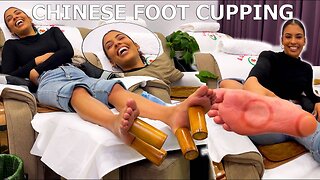 ASMR; Relaxing CHINESE FOOT CUPPING MASSAGE!