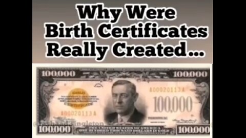 🚨⚜️🇺🇸 You're a Slave, Neo❗️▪️ Why Birth (Berth) Certificates Were Created