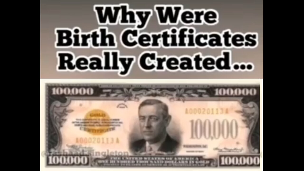 🚨⚜️🇺🇸 You're a Slave, Neo❗️▪️ Why Birth (Berth) Certificates Were Created