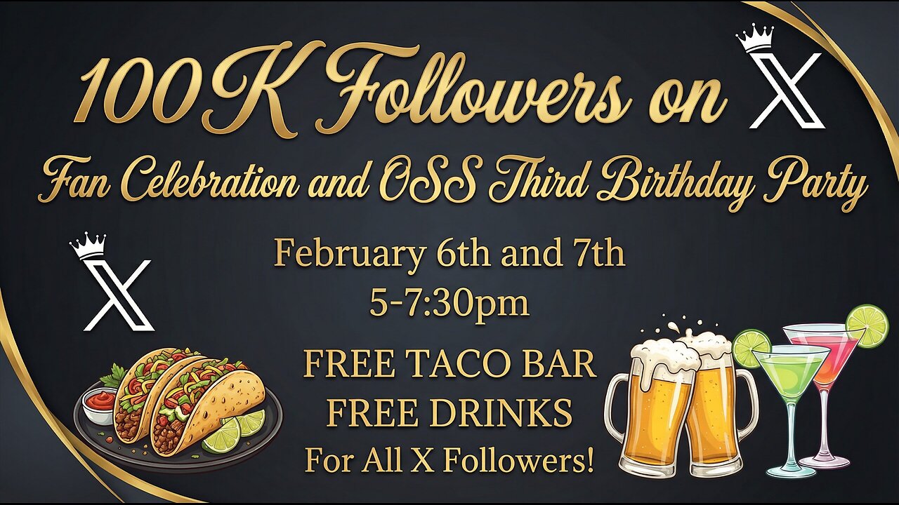 100K FOLLOWERS on X.COM & 3rd Birthday Bash!