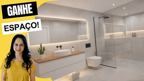 10 Truques Para Seu Banheiro Pequeno Parecer GIGANTE | Organização e Decoração