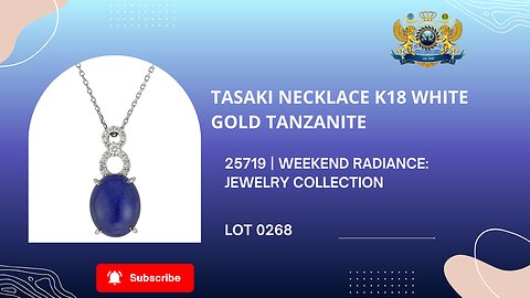 TASAKI NECKLACE K18 WHITE GOLD TANZANITE