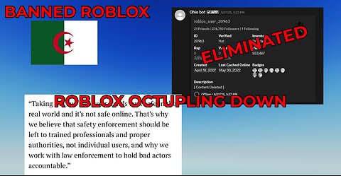 Algeria banning Roblox, Roblox OCTUPLING DOWN, and MORE