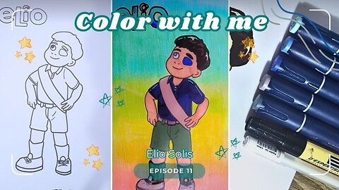 Coloring Elio Solis from Pixar's Elio 🎨 | Fun Facts + Character Story! | Ep. 11