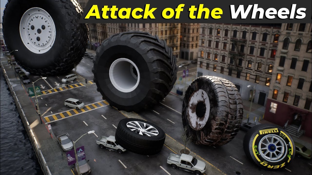 Attack of Wheels in City ｜ Wheels Size Comparison in city