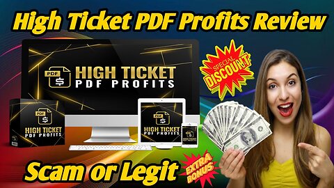 High Ticket PDF Profits Review: Legit Or Hype? Honest Testing & Real Results!