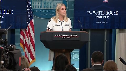 White House press secretary Karoline Leavitt speaks to the press