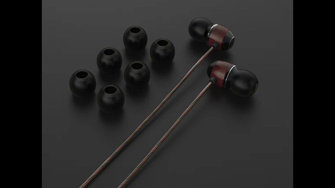 Extra Bass Wood Earbuds With Microphone