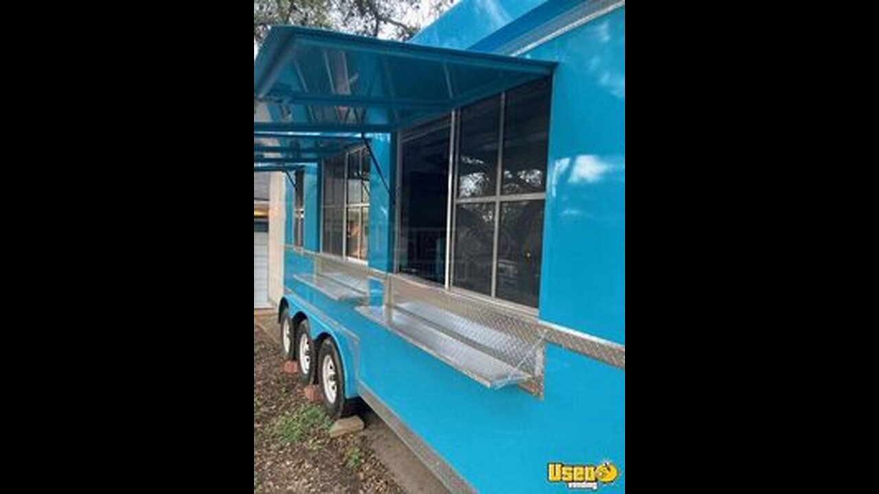 2021 8.5 x 26' Kitchen Food Concession Trailer with Pro-Fire System for Sale in Texas!