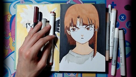 [SERIAL EXPERIMENTS LAIN] How to draw Lain Iwakura from pencil sketch to full color!