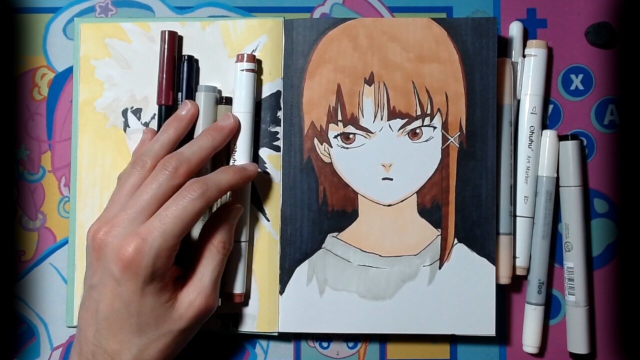 [SERIAL EXPERIMENTS LAIN] How to draw Lain Iwakura from pencil sketch to full color!