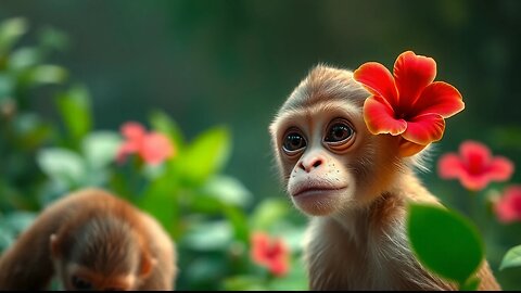 Adorable MONKEY Couple SINGS Love Songs Together in the Garden!