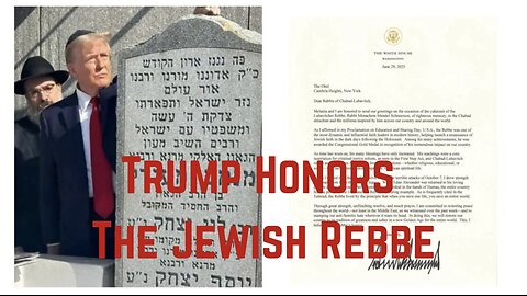 Trump Honors The Juish Rebbe by Adam Green