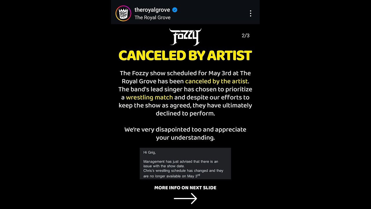 Chris Jericho CANCELS Fozzy Gig for Wrestling?! Unbelievable. #shorts