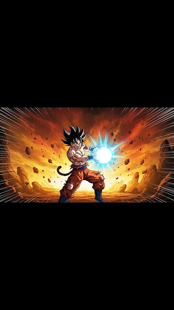 Energetic Saiyan Warrior Unleashes Powerful Kamehameha | Epic Anime Action Scene