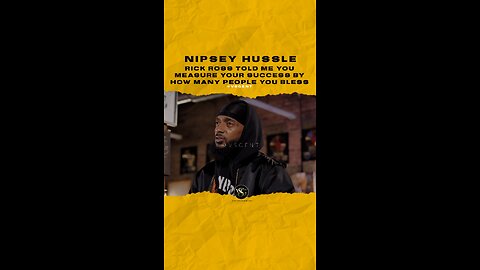 @nipseyhussle @richforever Told me you measure your success by how many people you bless