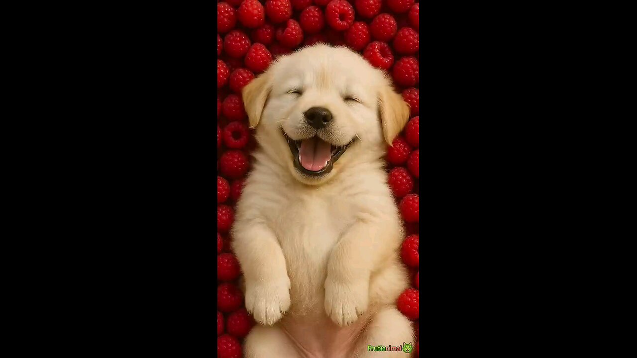 Puppy 🐶 Eats Raspberry and Becomes One!