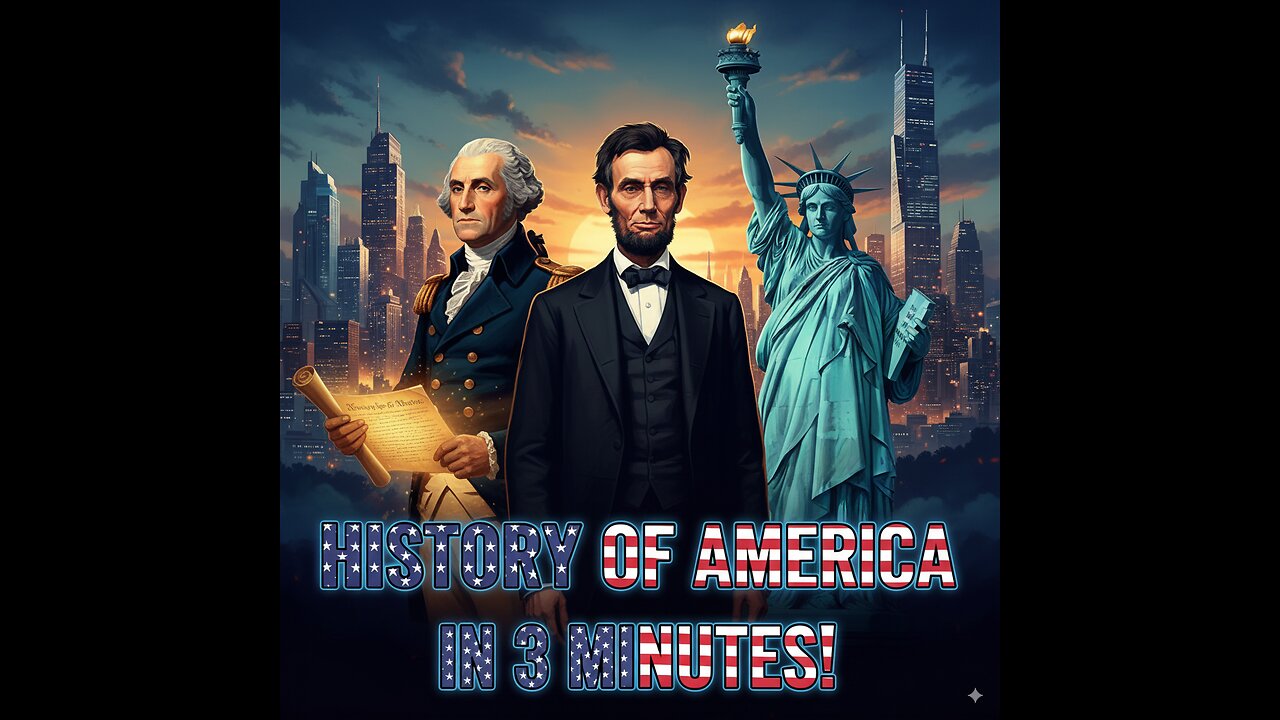 "The Complete Story of America in 3 Minutes – From Columbus to Today!"