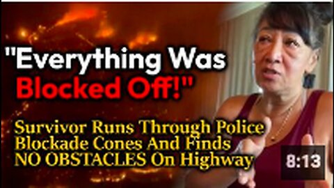 "Escaping Blocked Lahaina Street, Witness Drives over Police Cones, Encounters No Obstacles"