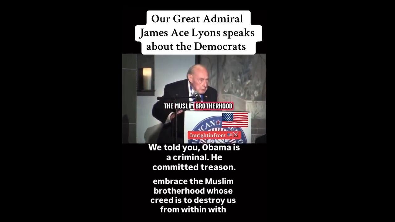 🚨WOW!… 4 Star Admiral James “Ace” Lyons didn’t hold anything back in this clip