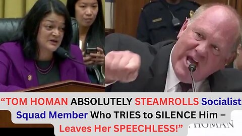 Tom Homan TOTALLY DESTROYS Hysterical Democrat Who TRIES to Silence Him REFUSES to Back Down