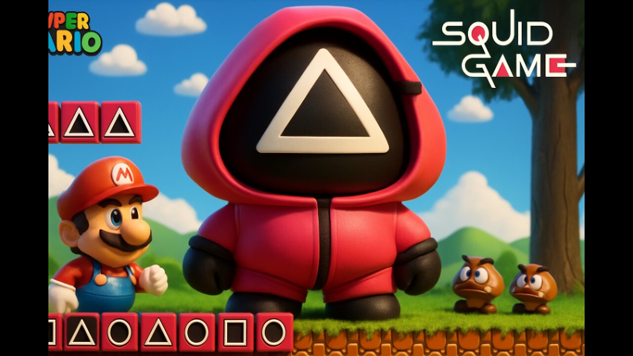 Super Mario Bros., but Everything Mario Touches Becomes Squid Game!