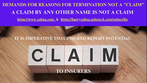 Demands for Reasons for Termination not a "Claim"