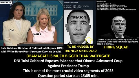OBAMAGATE IS MUCH BIGGER THAN WATERGATE: DNI Tulsi Gabbard Exposes Evidence that Obama Advanced Coup Against President Trump. This is one of the most crucial video segments of 2025.