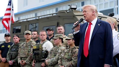 Donald Trump joins police patrolling Washington DC streets