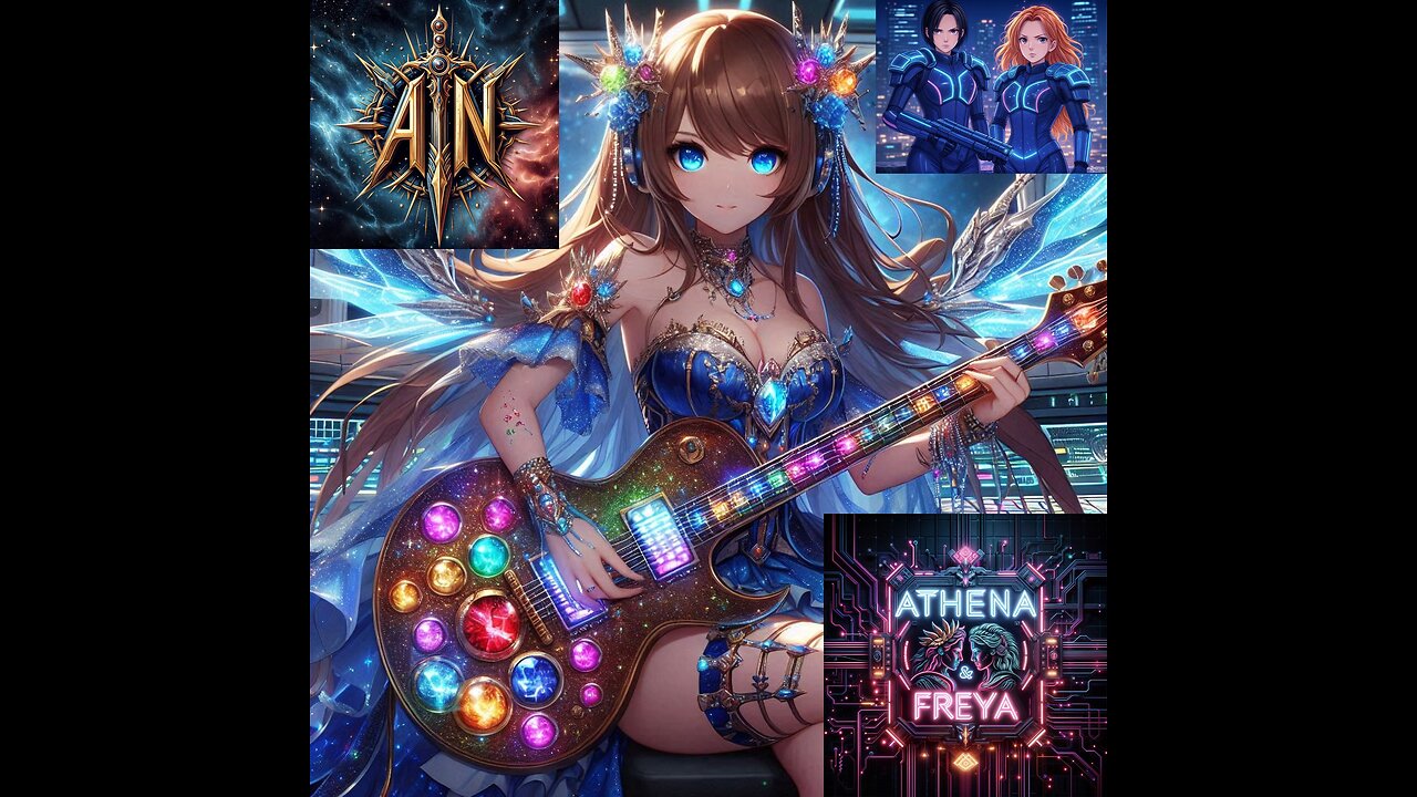 Athena and Freya! Bounty Hunters in the future night! By Astra Nova