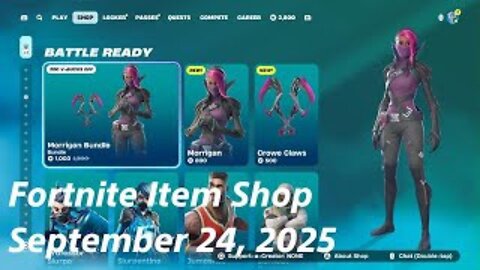Fortnite Item Shop|September 24, 2025(*New* Morrigan Bundle)
