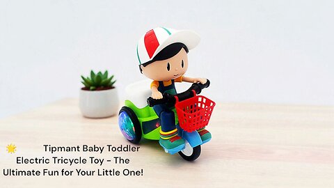 🌟 Tipmant Baby Toddler Electric Tricycle Toy - The Ultimate Fun for Your Little One!