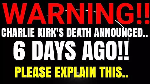 Strange Charlie Kirk Video That Demands Answers - Minutes Of Horror